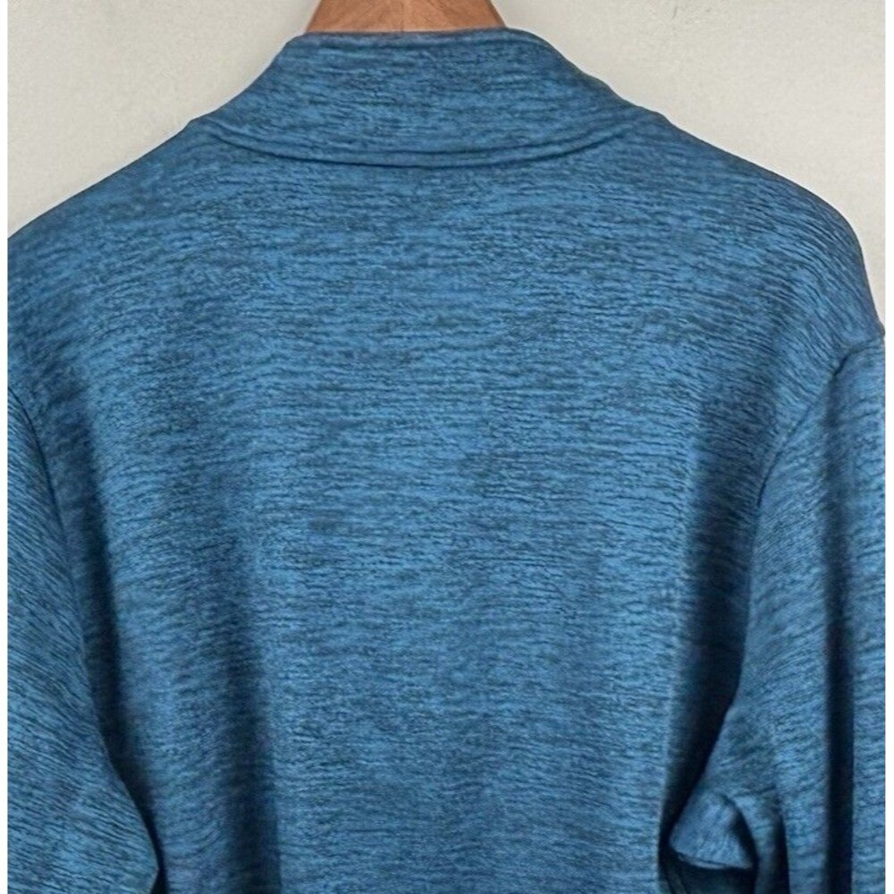 Under Armour 1/4 Zip Pullover Turquoise Blue Men’s XL Cuffs & Open Hem - Picture 5 of 6
